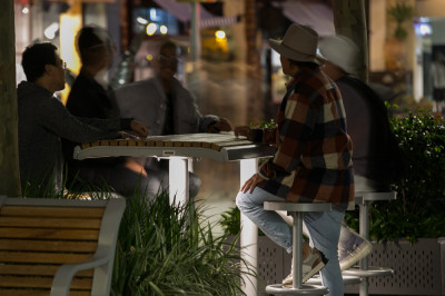 Hay St Mall, Picnic Benches lighting project