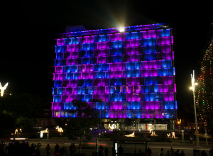 PERTH'S COUNCIL HOUSE LIGHTS UP